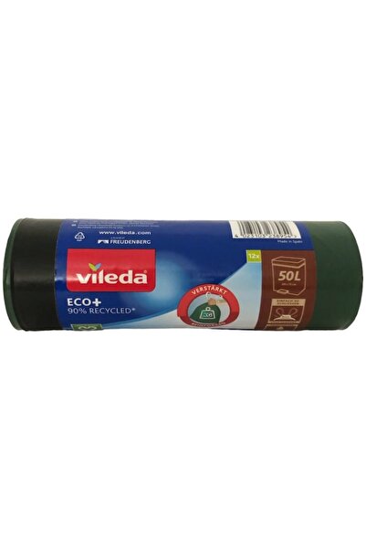 Vileda + Trash Bags with Drawstring, 50 L, 12 pcs/roll