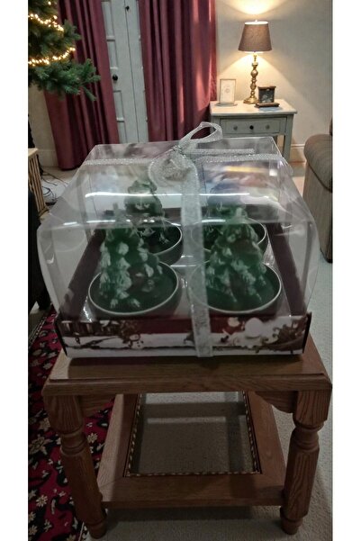 FAMEMUS ACCESSORY مجموعة شموع ملونة خاصة بعيد السنة الجديدة مكونة من 4 قطع، ز...