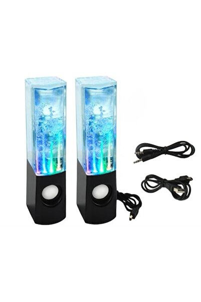 Palmonix Decorative LED-Illuminated Audio Speakers - Fountain Water Style