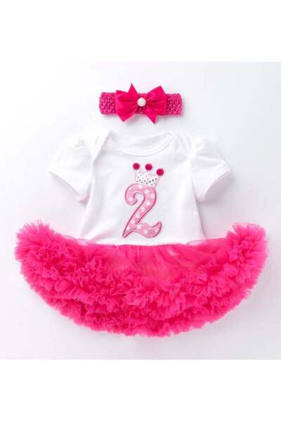WE HAPPY 3-Piece 2nd Birthday Baby Girls Dress Princess Costume