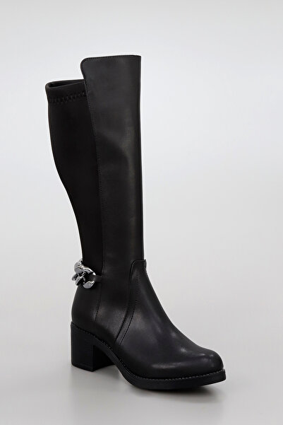 kajal ayakkabı BLN 710 Cizme elastice sub genunchi cu detaliu de cataramă cu inel metalic