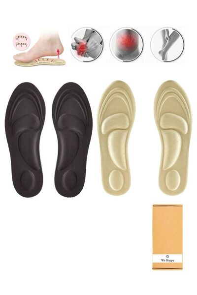 WE HAPPY 4D Foam Comfort Shoe Insole - 2 Pair