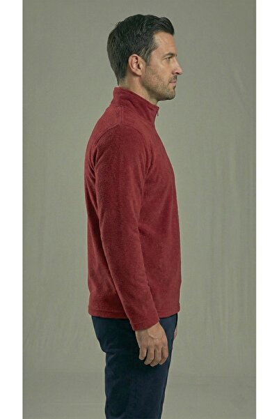 BESKAR Ανδρικό φούτερ με μισό φερμουάρ ψηλός λαιμός Winter Thermal Fleece