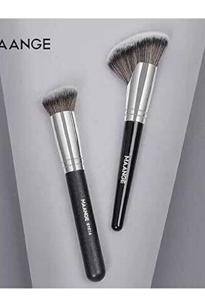 Generic Professional Makeup Brush Set, 2 Pieces (Black Synthetic)