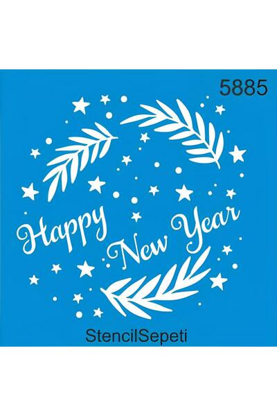 StencilSepeti New Year - Stencil Painting Template