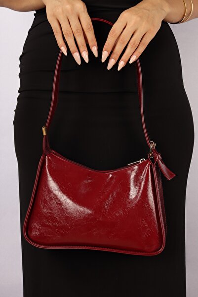 weem bag Elysara Eb0509 |   Crinkled Patent Leather Showy Portfolio Bag