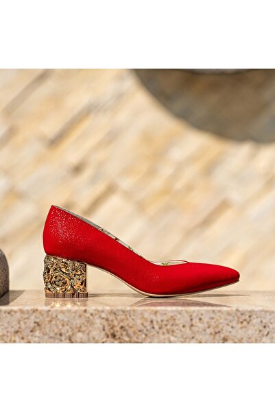 OEM Women's Shoes with Thick Heels Melina Red - 35