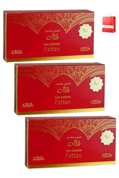 Nabeel 3Pcs Mini Bakhoor Fattan Incense 36 GM