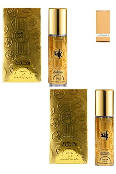 Nabeel Gold 24K Alcohol Free Roll On Oil Perfume 6ML - 2 Pcs