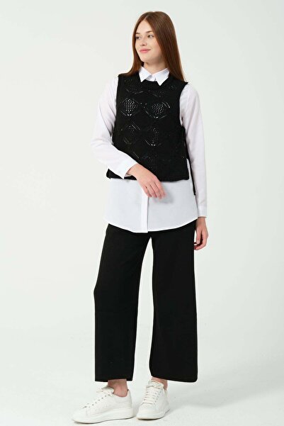 Hatun Atila Hatunatila Knitted Knitwear Double Set 5050 Black