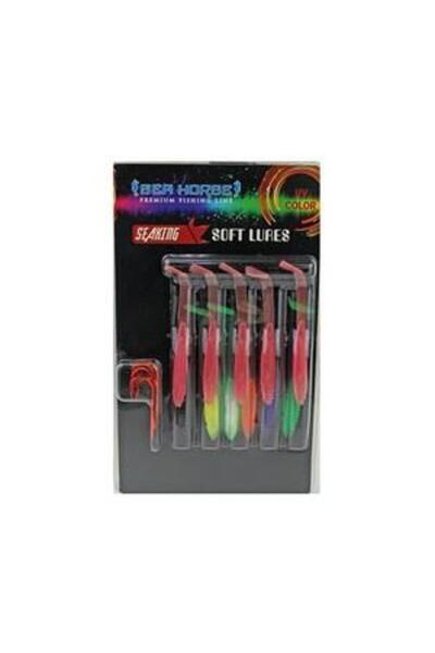 SEA HORSE Glow 5,5cm 5 Li Paket Silikon Balık C3