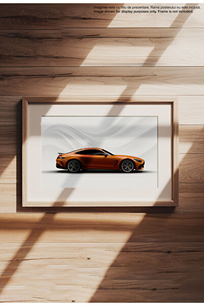21mxm Sports Car Canvas Poster – Unframed Print - Car Enthusiasts - 1762 AMG GT63 PRO 2025 Orange