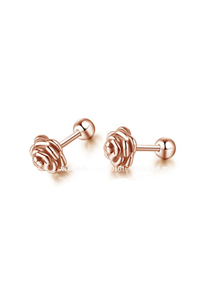 Choice Rose 4 Style Stainless Steel Casting Black Rose Flower Plants Stud Ear...