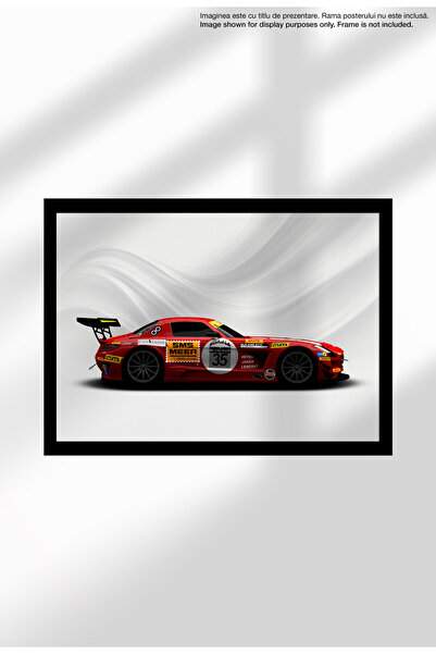 21mxm Sports Car Canvas Poster – Unframed Print - Car Enthusiasts - 1352 2011 SLS AMG GT3 #35