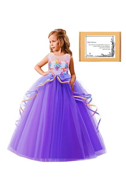 WE HAPPY Girls Unicorn Floral Birthday Party Dress Princess Costume