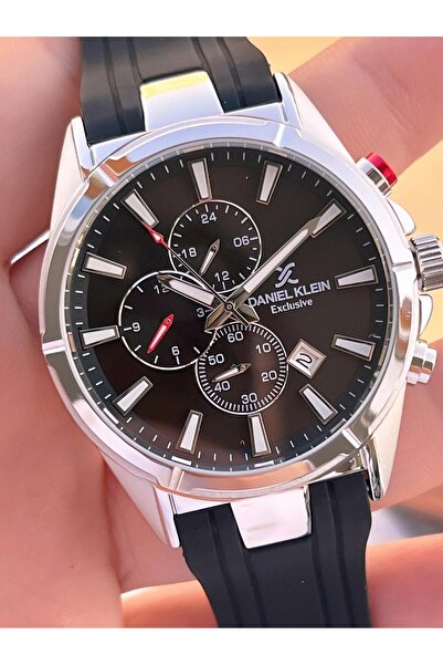Daniel Klein Men's Wristwatch 30 Meters Water Resistant Silicone Band + Bracelet Gift Vs.Blkt.0713