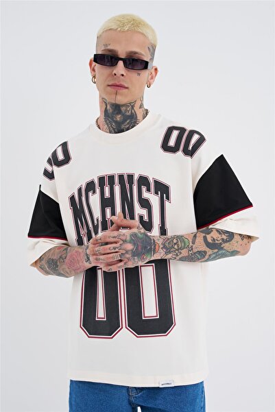 Machinist Men's Mchnst 00 Oversized T-Shirt Optical White