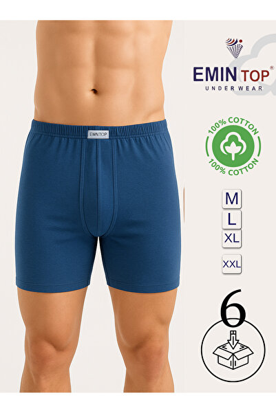 EMİNTOP Men's Boxer Shorts 6-Piece - Indigo Boxer Shorts