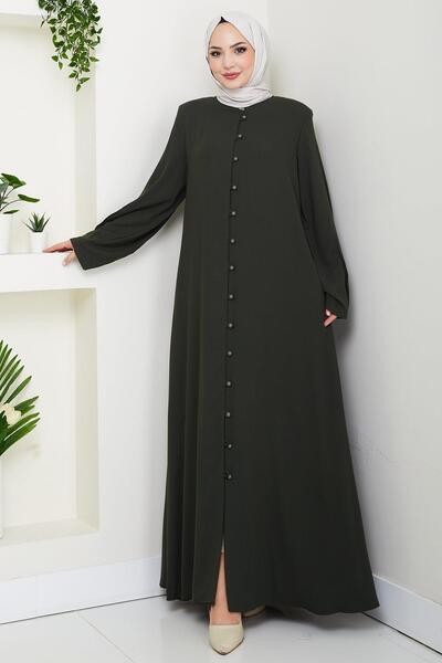 hafsamina Φεράς με λαβή και κουμπί Χακί HM2861