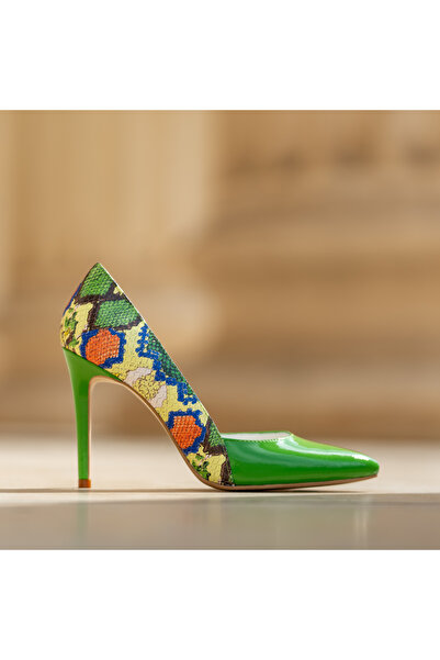 OEM Aime Green Flowers Stiletto Shoes - 39