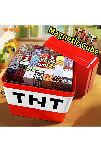 sallma Blocuri de construcție magnetice, 180 buc și cutie TNT, compatibile cu...