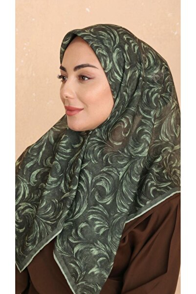 locella Soft Pamuk Eşarp Yeşil-3