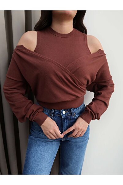 ESRAHELVACI Double Layer Knitwear Cardigan Sweater