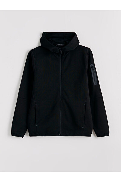 LC Waikiki Swea pentru bărbați cu fermoar Özmarka New Season cu glugă tricou