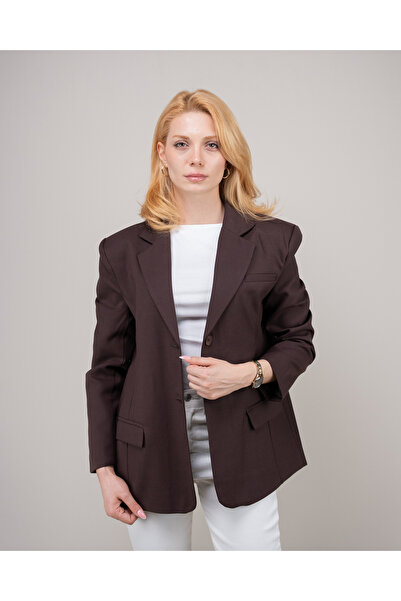MODA Acı Kahve Blazer Ceket