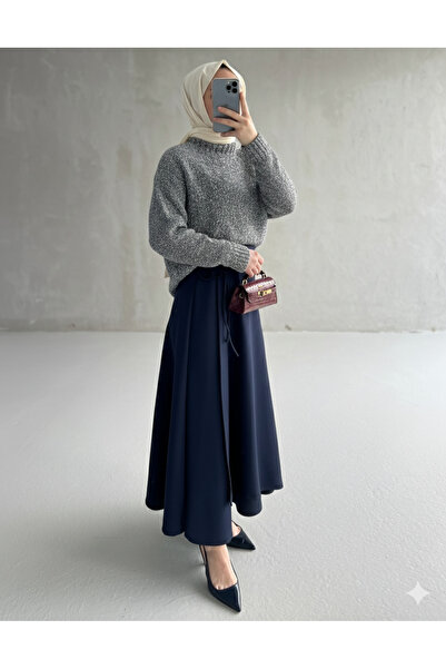 Blue Morpho Anvelop Model Scuba Fabric Skirt