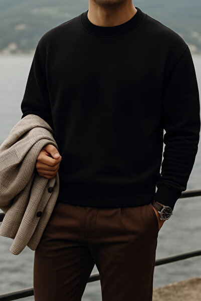 COMBİNE MİCHAİL Men's Oversized Premium Winter 3-Piece Sweater