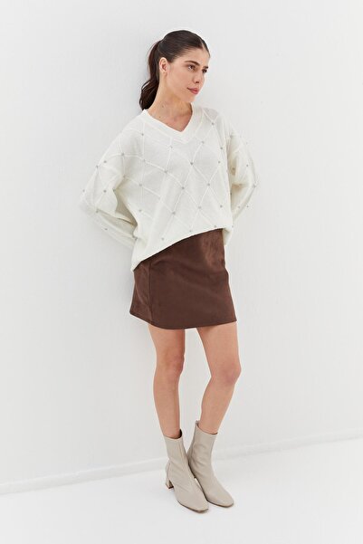 Shopping Shop Suede mini skirt coffee