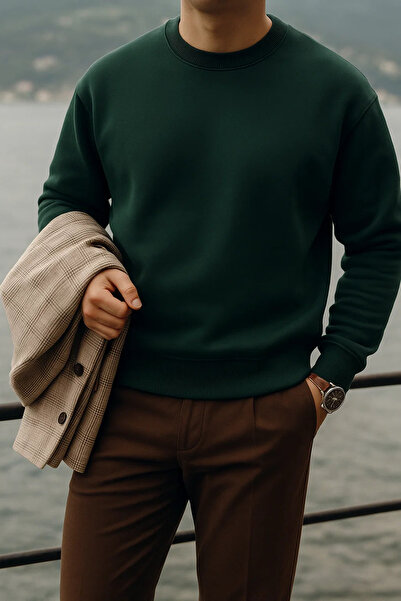 COMBİNE MİCHAİL Men's Oversized Premium Winter 3-Piece Sweater