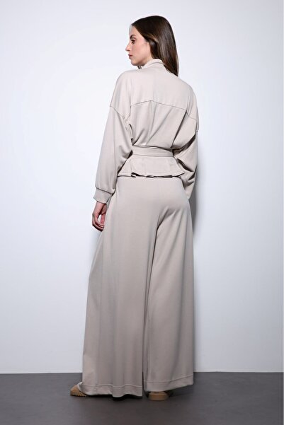 Starinci Mayo Pants Jacket Two-Piece Suit Beige Wide Cut