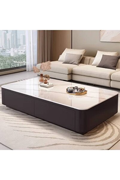 NKX طاولة قهوة لغرفة المعيشة طاولة شاي منزلية صغيرة مزيج فاخر وخفيف الوزن