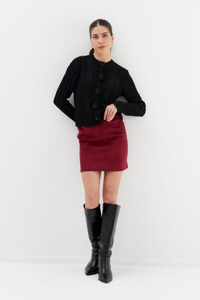 Shopping Shop Suede mini skirt burgundy