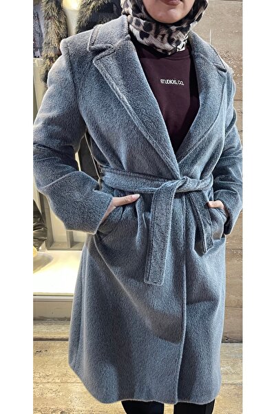 FASHION Uzun tüylü kaşe mont