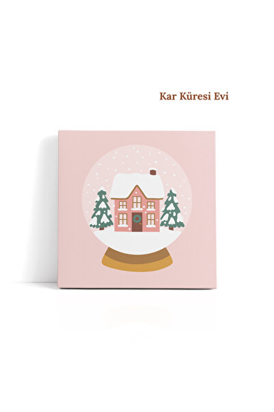 tuvart Sayılarla Boyama Seti Yılbaşı Özel, Aile Seti 20x20cm - Kar Küresi