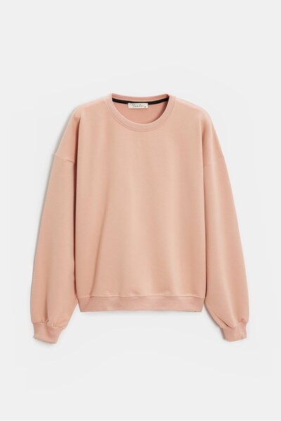 Saade Kadın Oversize Bisiklet Yaka Basic Casual Sweatshirt