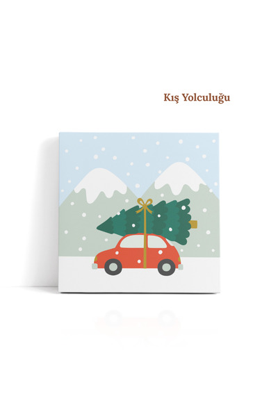 tuvart Sayılarla Boyama Seti Yılbaşı Özel, Aile Seti 20x20cm - Kış Yolculuğu