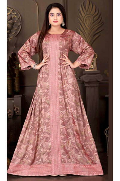 Zainah Elegant Maxi Length Jallabiya / Kaftan Dress | Long Sleeve, Textured C...