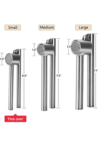 Generic مفرمة ثوم - فولاذ مقاوم للصدأ 304، مفرمة ثوم متينة قابلة للفصل