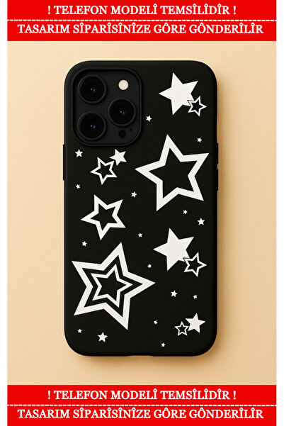 CoverMarkt Samsung Galaxy A10s Kılıf Premium Siyah Silikon Darbe Emici Yıldız...