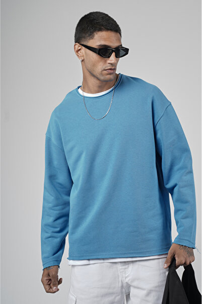 Butik Trend Biz Oversize Pis Collar Men's Plain Sweatshirt