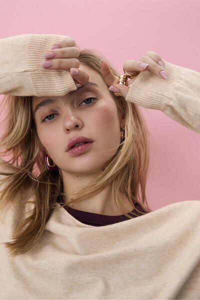 Stradivarius Boat Neck Knitted Jumper