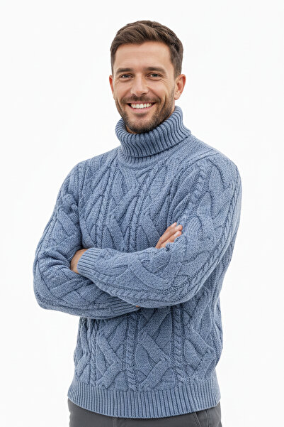 Pulltonic Erkek Balıkçı Yaka Kalın Kazak