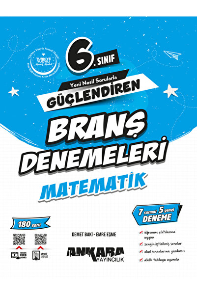 Efsane Yayınları 6.Sınıf Ankara Güçlendiren Matematik Branş Denemeleri / 7 Sa...