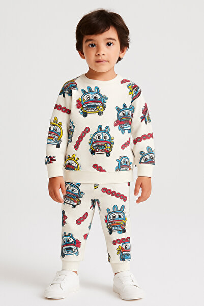 mini kanka Детски комплект с дълги ръкави от вафелна материя с детски мотиви,...