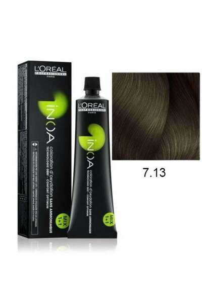İNOA Permanent hair dye, ammonia-free, golden ash blonde - 7.13, 60g