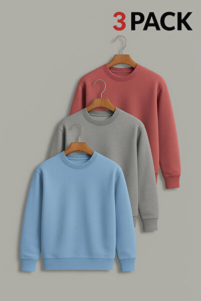 COMBİNE MİCHAİL Men's Oversized Premium Winter 3-Piece Sweater